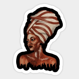 Beautiful African woman Dripping Melanin Sticker